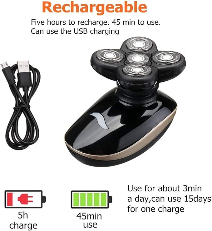 ماكينة حلاقة XIANGYUE 5 في 1 4D قابلة لإعادة الشحن للحلاقة الكهربائية الرطبة والجافة