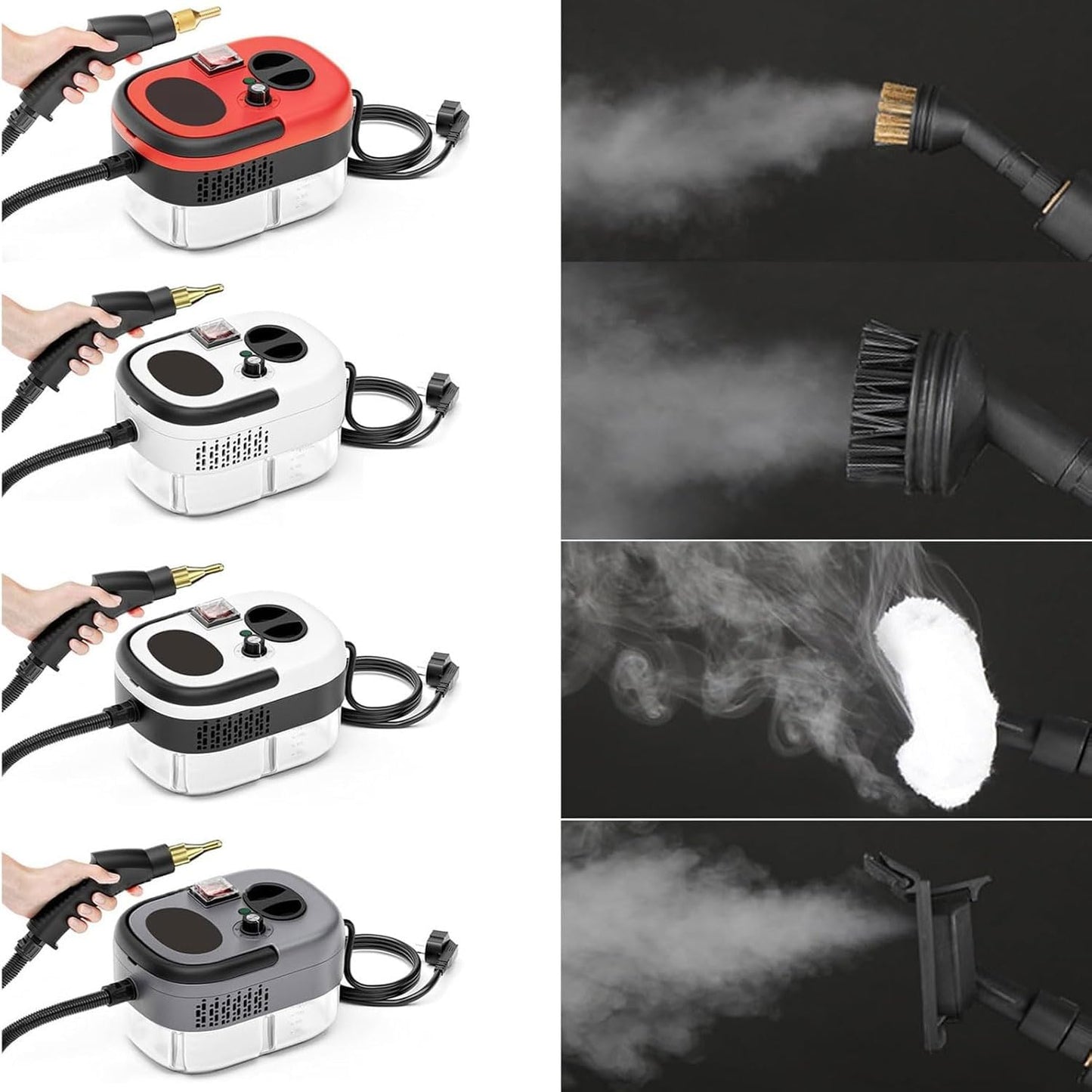 منظف بخاري محمول باليد بقوة 2500 واط ودرجة حرارة عالية ومضغوط