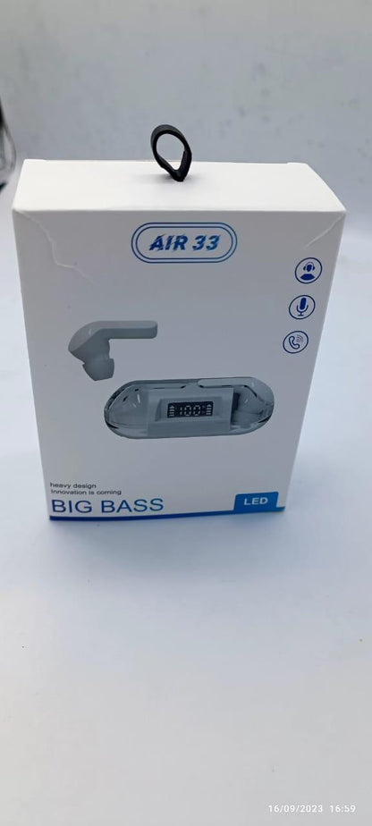 سماعات أذن لاسلكية كريستال - شفاف إير 33